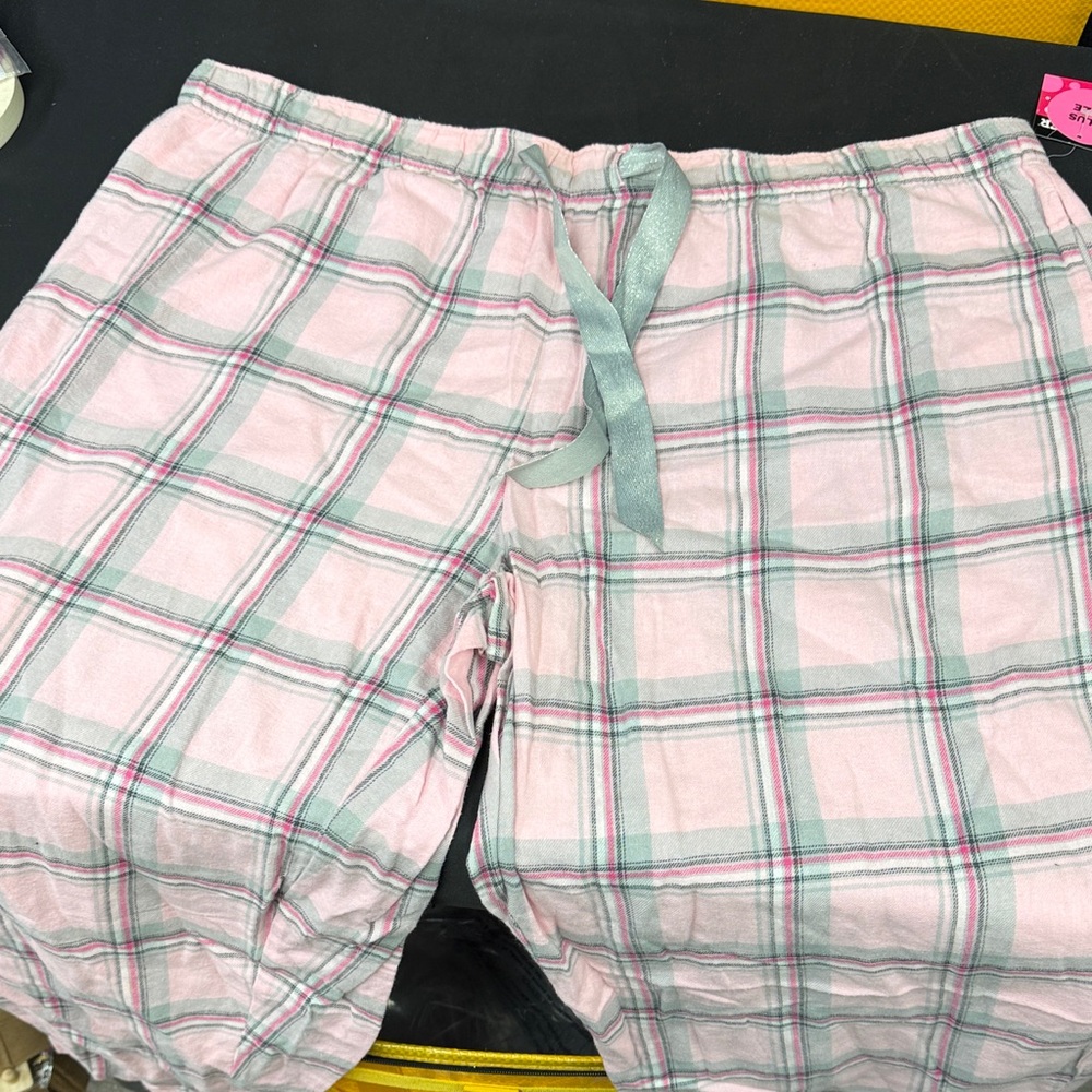Joe Boxer Pink and Gray Plaid Pajama Pants plus size sleepwear size 2X new